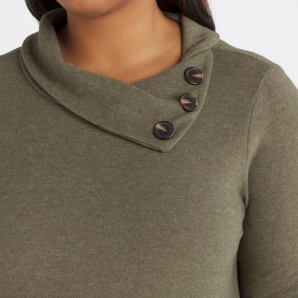 NWOT - Kaileigh Olive Long Sleeve Dress - Picture 4 of 8